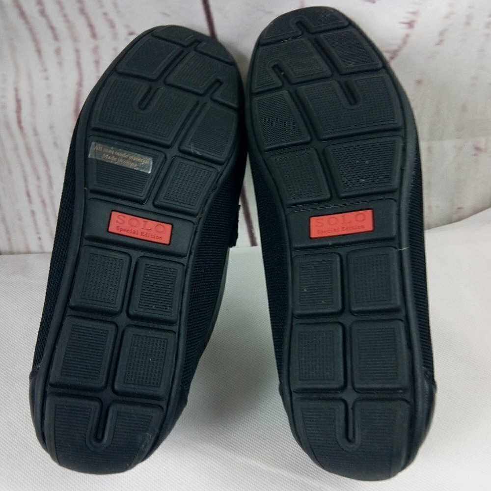 Solo Special Edition Men's Black Faux Leather Slip-On Loafer Shoes - Picture 9 of 12